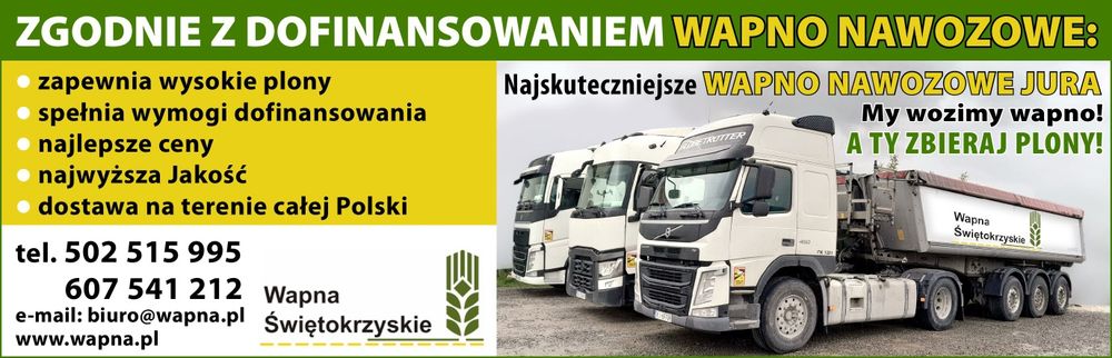 Najtaniej wapno nawozowe Węglanowe, Magnezowe, Kreda -HURT
