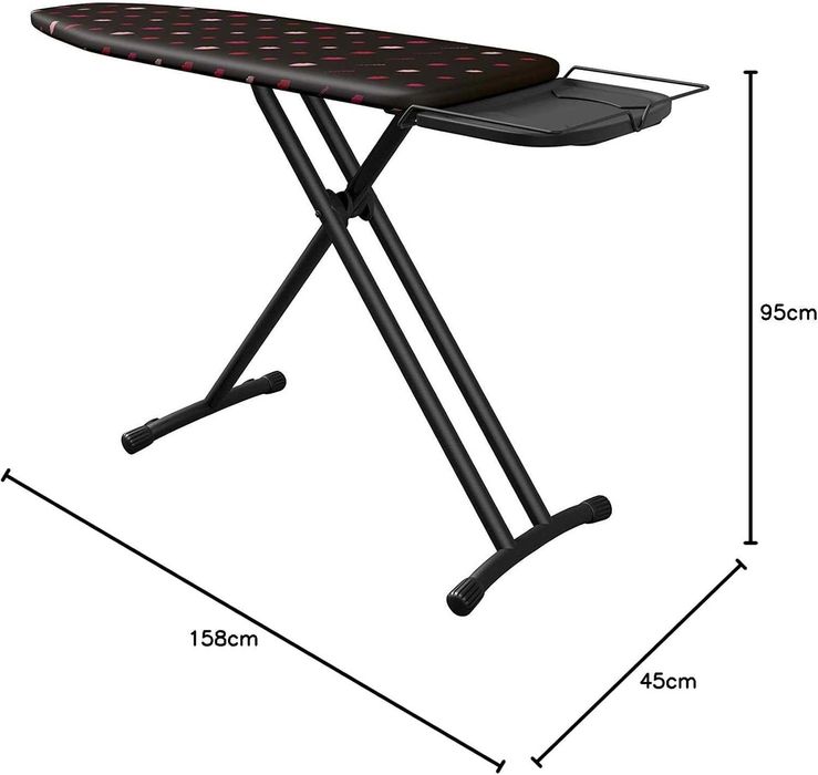 Laurastar Deska do prasowania Comfortboard Lips, 38 cm x 120 cm Czarna