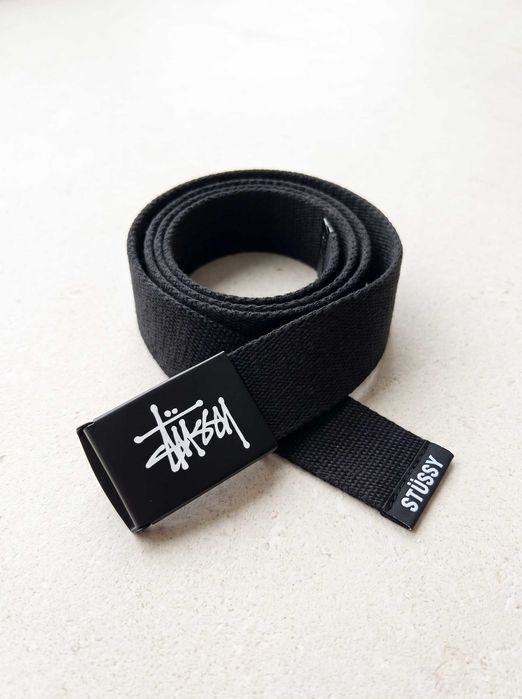 Pasek czarny Stussy regulowany