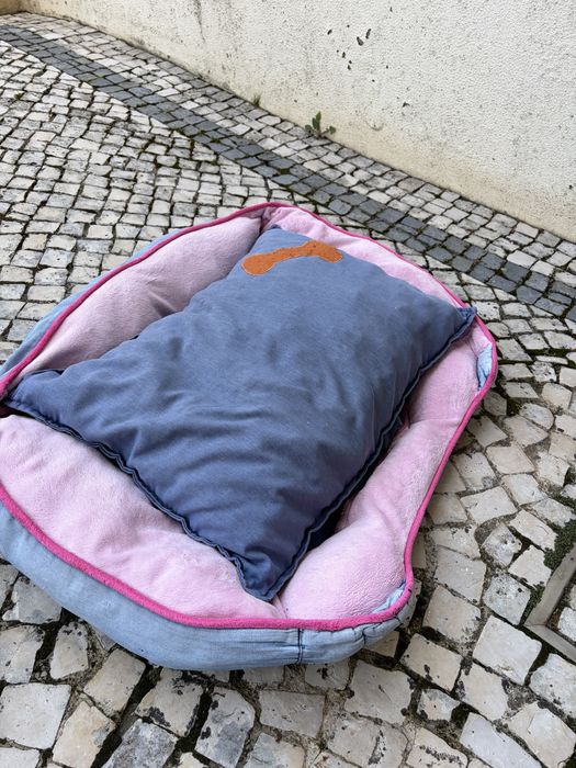 Cama / Cesto Almofadado para Cão com Almofada Removível - 85x70 cm