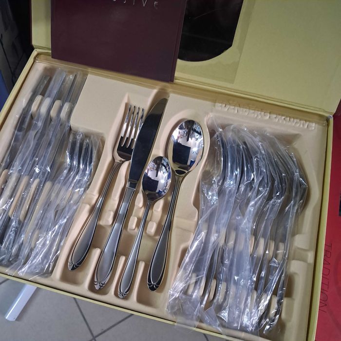 Zestaw sztućców SZTUĆCE 24 ELEMENTY ze stali nierdzewnej satyna