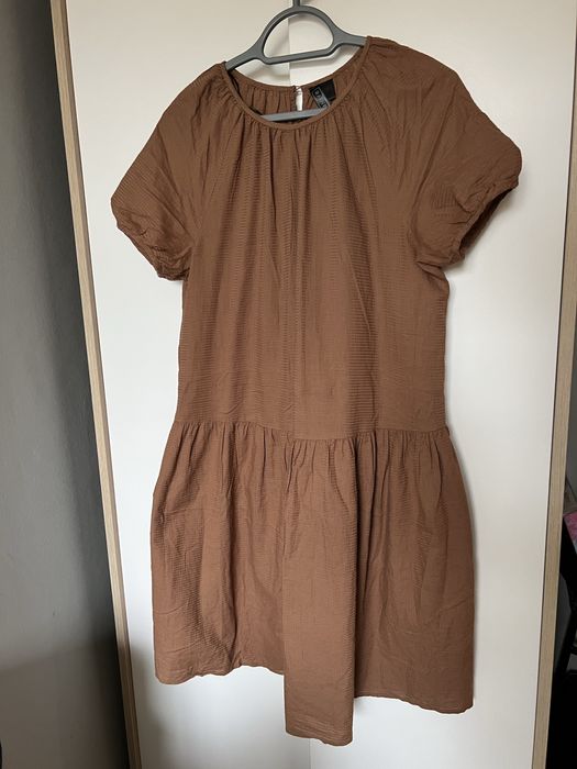 Sukienka ciążowa brązowa bawełna 100%