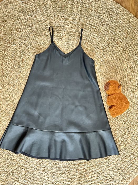 Продам чорний сарафан з екошкіри „ Zara ”