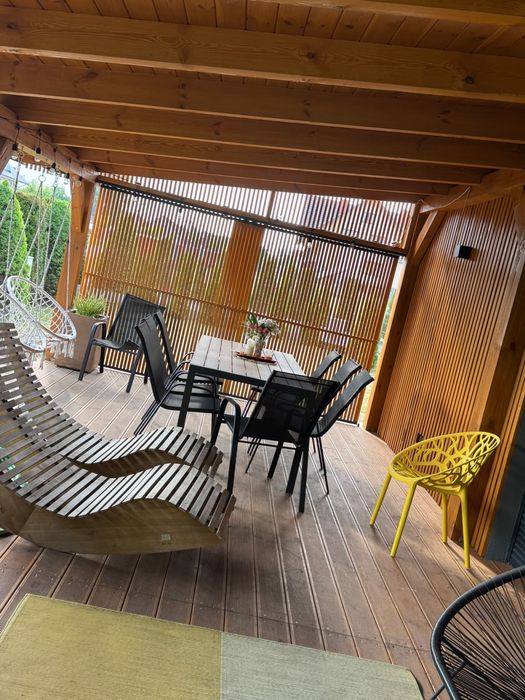 Domek nr 3 z jacuzzi (termobania), staw, sauna, 10 osób