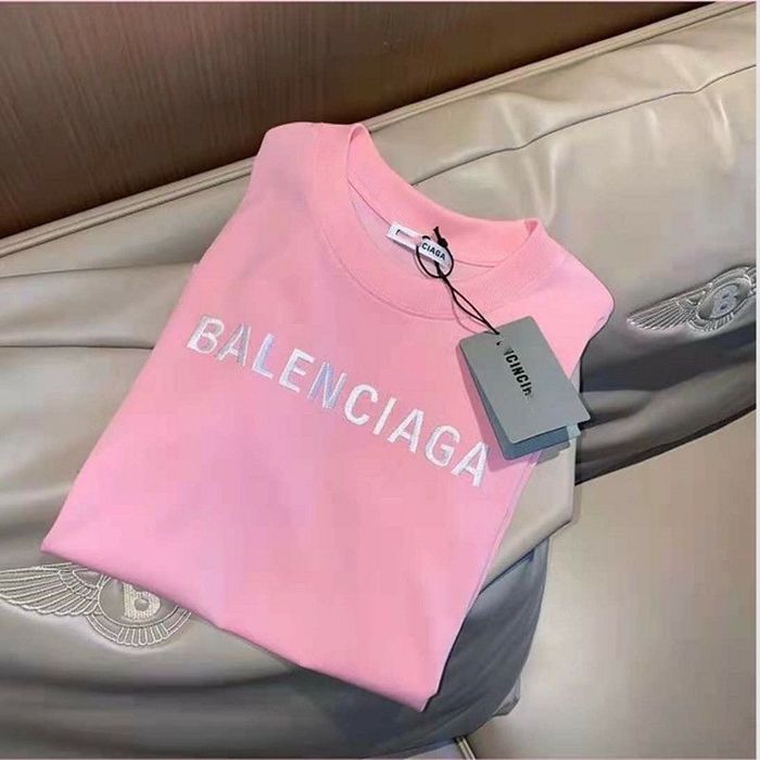 Футболка рожева Balenciaga вишивка