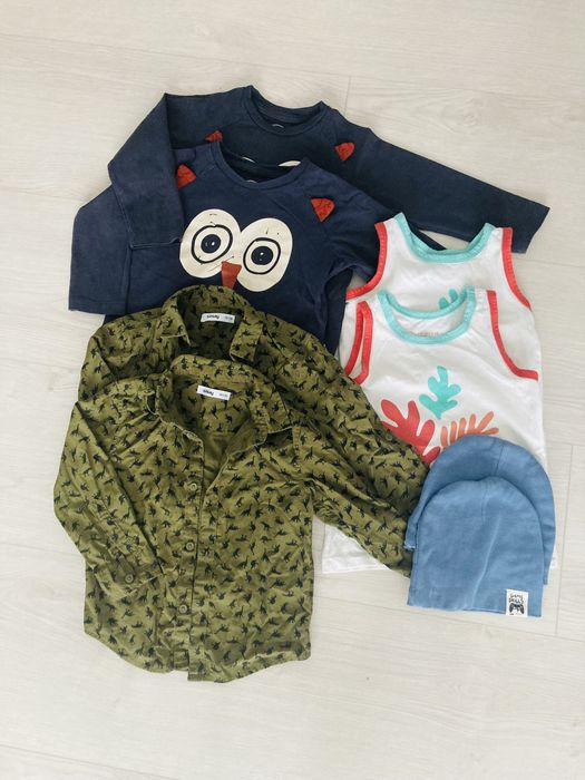 Paka ubrań blizniaki 92 ubrania bliznięta duża paczka spodnie kurtki