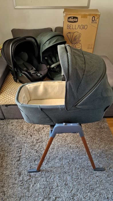 Carrinho 3 em 1 + Base Isofix + Chicco Lullaglide + OFERTAS