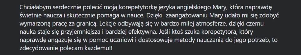 ** Korepetycje Angielski  Native Speaker - Darmowa Pierwsza Lekcja **