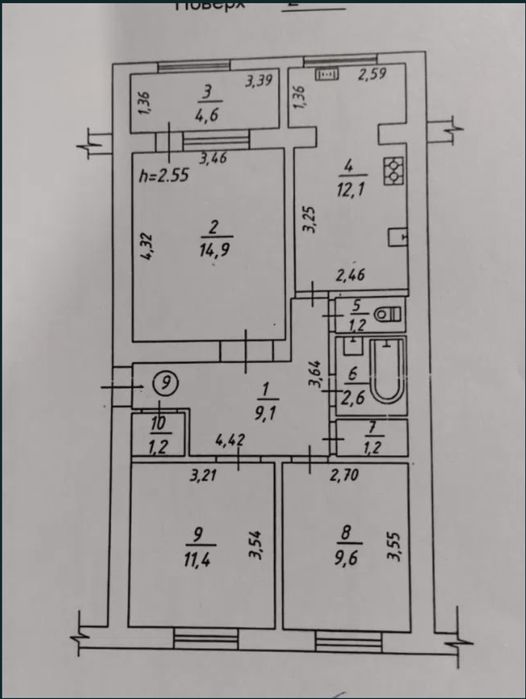 Продам 3 х кімн квартиру с. Глибоке