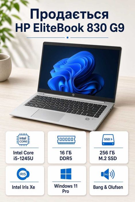 ультрабук HP EliteBook 830 g9 2024 рік, гарантія