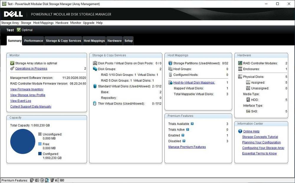 Unidade Dell PowerVault MD3200i, 4 x 600GB SAS