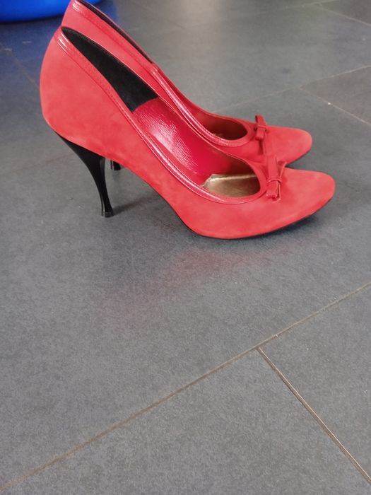 Szpilki Bravo Moda 39 czerwone z kokardką