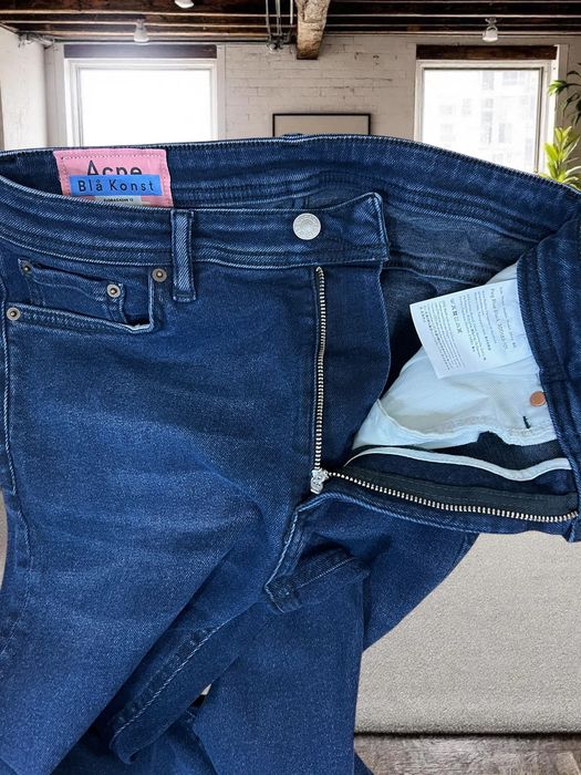 Acne Studios Peg Blue Black roz. W30 L30 męskie dżinsy