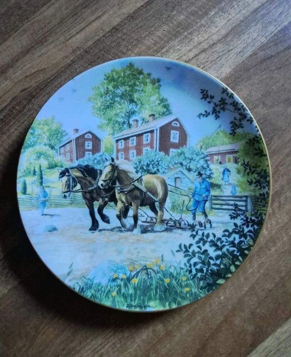 2 kolekcjonerskie talerze Szwecja 1994 – porcelana limitowana