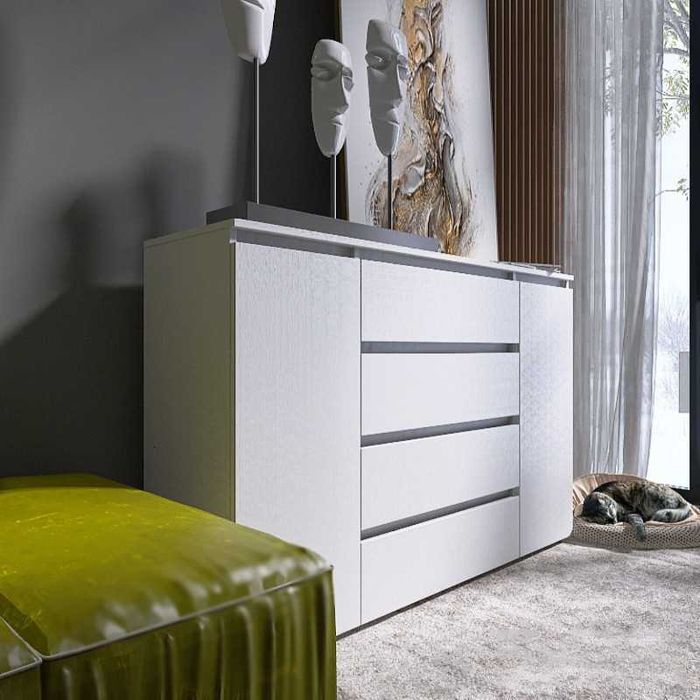 Комод Эверест КЛ-4 Лайт в белом исполнении