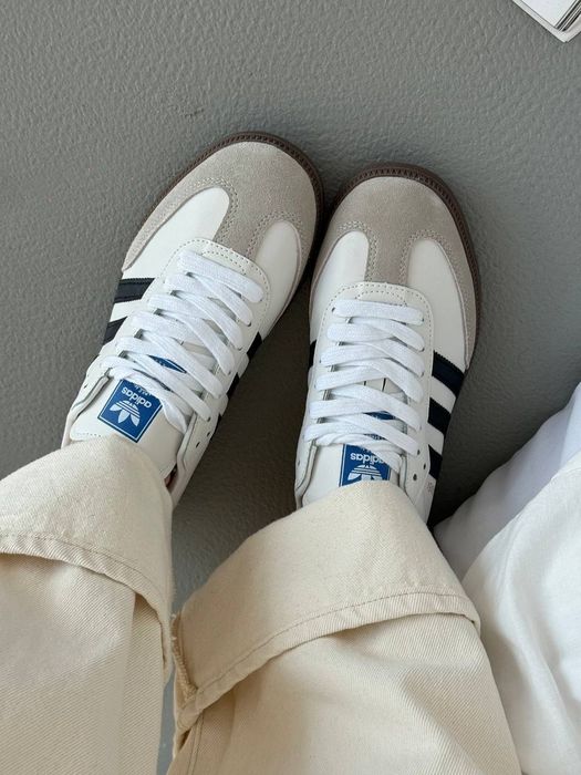 НОВИНКА ‼️ кросівки Adidas Samba OG White / Black , жіночі кросівки