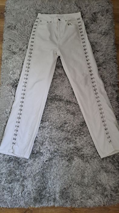 Spodnie  rozpinane z boku Topshop damskie rozm. S, M