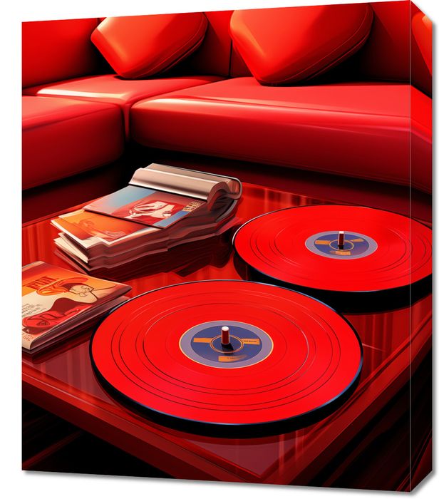 Obraz 50x60cm Czerwień Salonowych Wibracji