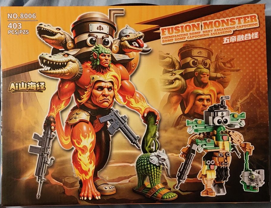 Klocki Brain Rot Fusion Monster 8006 (403 el.) | Memy AI / Lego