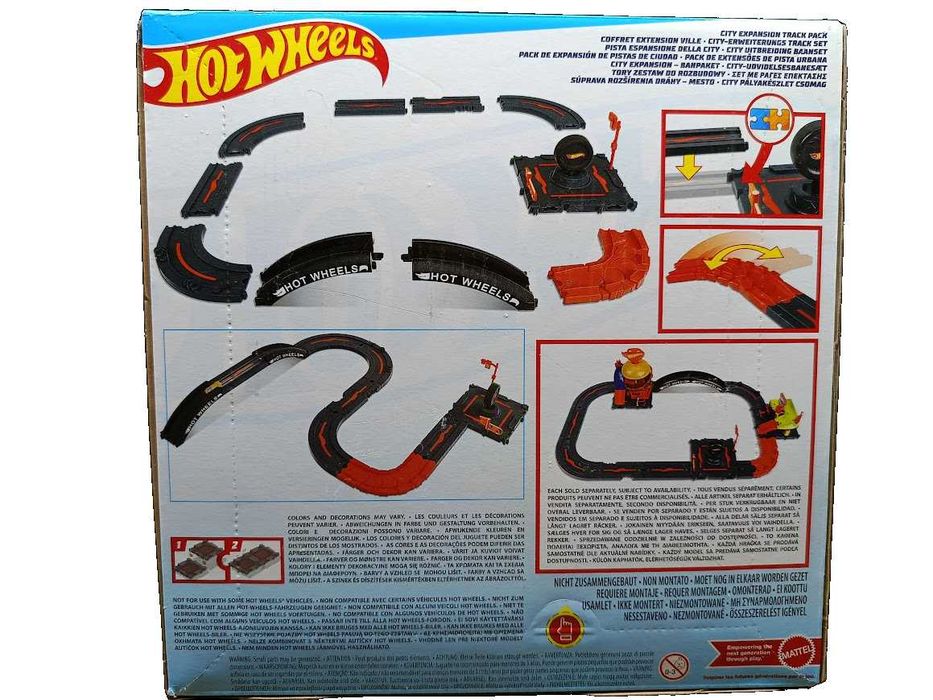 NOWE Hot Wheels City Dodatkowe tory Zestaw do rozbudowy i autko HDN95