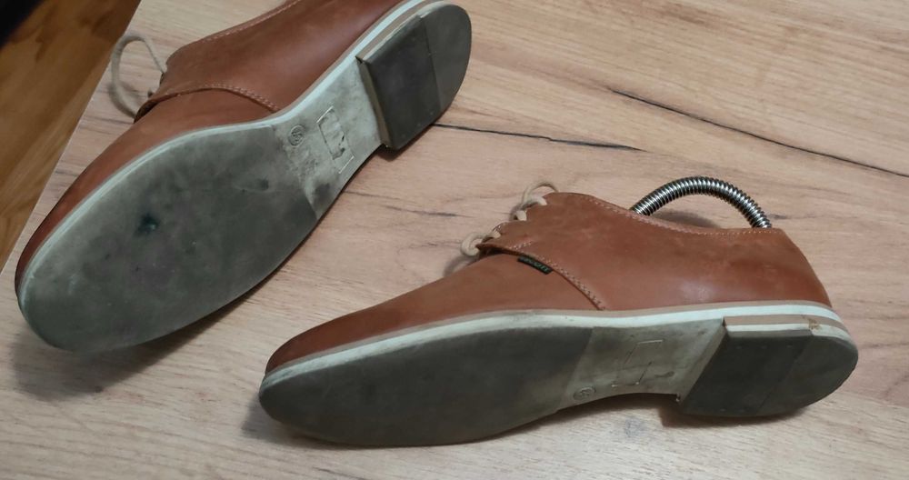 Koniakowe półbuty oksfordki 37 skóra