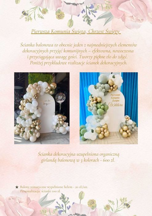 Stylowa Oprawa Przyjęć i Uroczystości