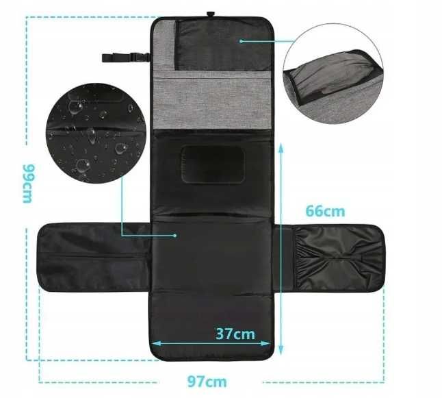 Przewijak mata dla niemowląt turystyczna organizer rozkładany  3932