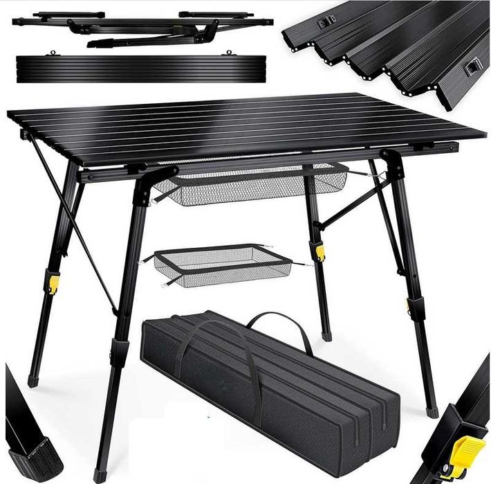 Stół Turystyczny Stolik Składany Kempingowy Aluminiowy Pod Namiot