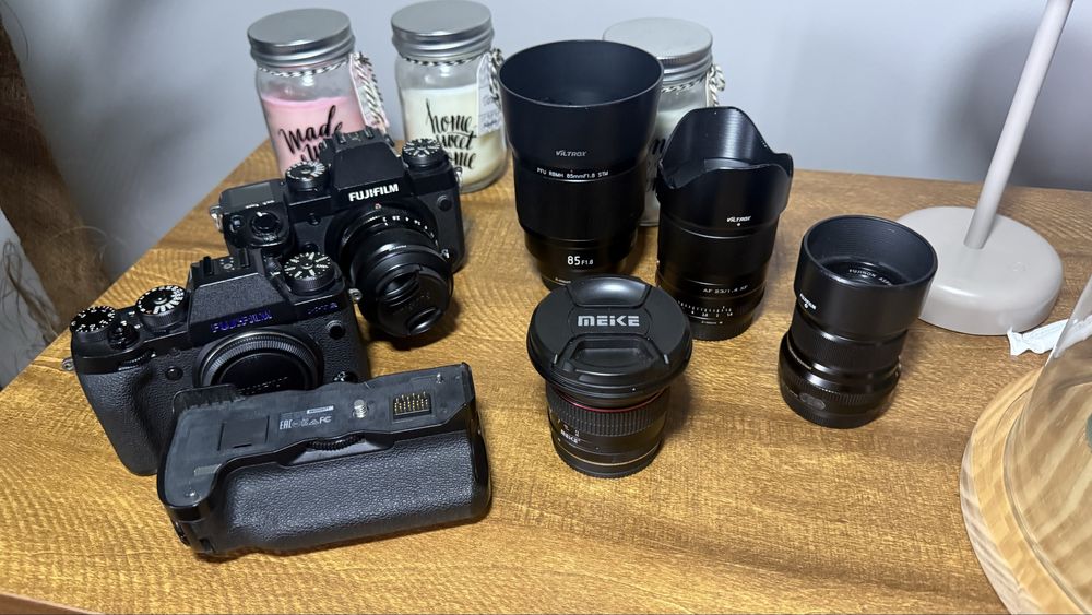 Maquinas fuji xh1 e xt2 e objetivas  e baterias