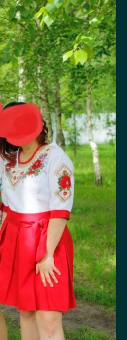 Плаття вишиване 48 розмір з поясом
