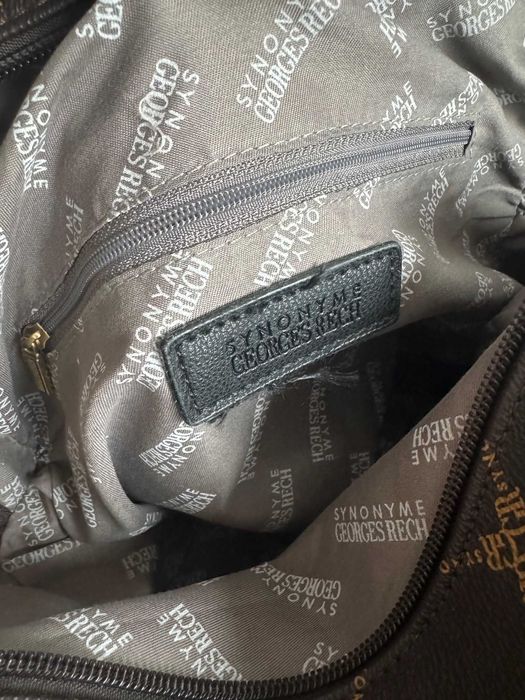 Plecak Synonyme Georges Rech duży brązowy elegancki skóra ekologiczna