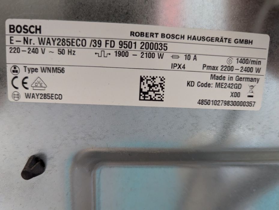 Стиральная машина Bosch 9 кг.