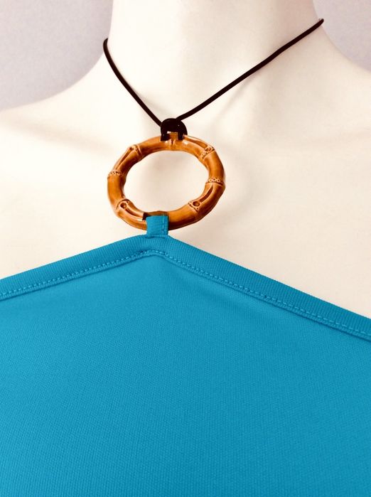 Vestido Curto azul turquesa