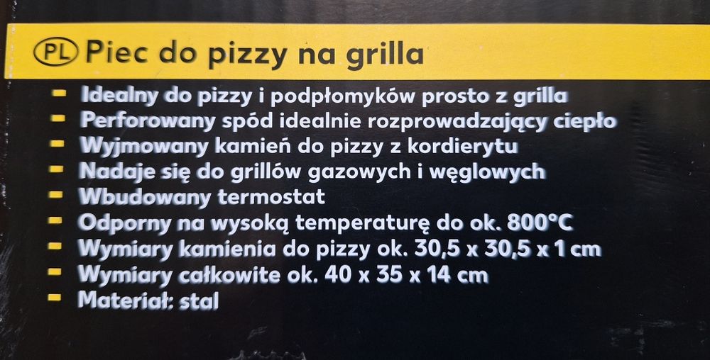 Piec do pizzy na grila