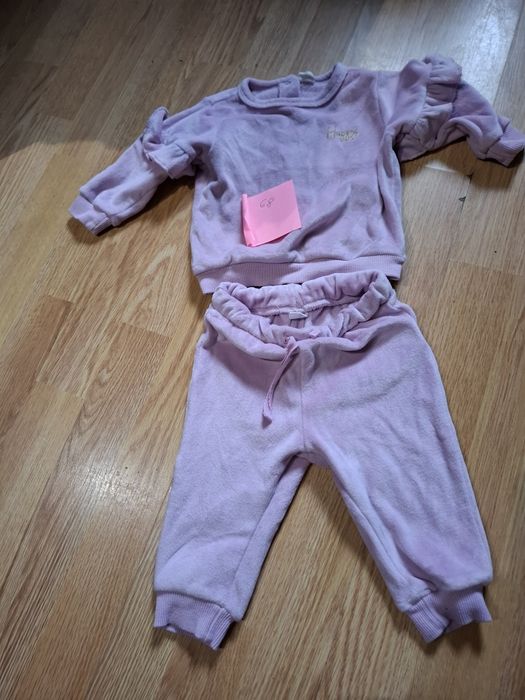Dres liliowy roz 68 dziewczęce
