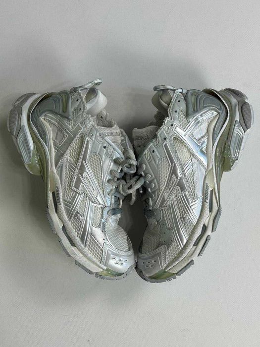 BALENCIAGA Runner кроссовки металлик кеди кеды кросівки білі 42 43 44