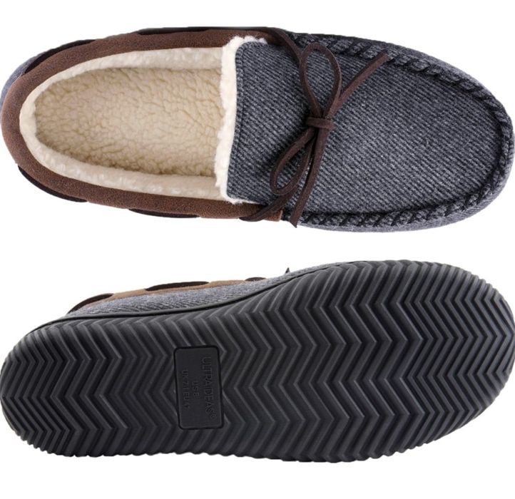 Kapcie męskie  mokasyny,
pluszowe pantofle z pianki z pamięcią k