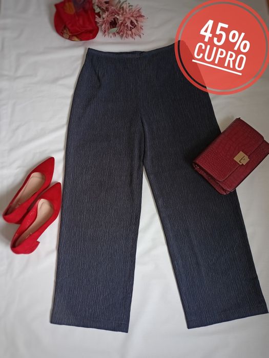 Marks & Spencer St Michael grafitowe spodnie damskie szerokie