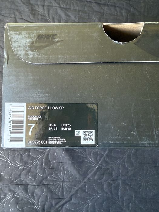 Air force 1 supreme preto