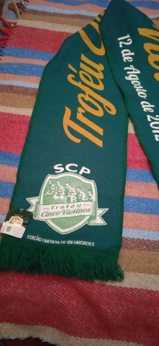 Cachecol SCP troféu cinco violinos 2012. 106 anos do SCP