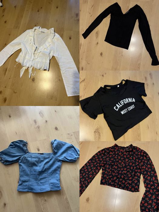 Mega paka ubrań S/M – Zara, Bershka, 4F – TANIO!