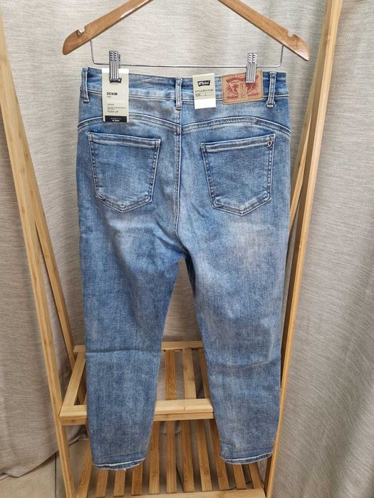 NOWE jeansy M.Sara wysoki stan rozm L/XL XL / 42 / 14