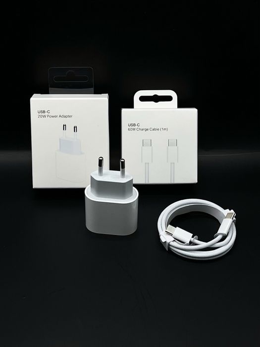 Zestaw iPhone: Ładowarka do Apple + Kabel USB-C - ZESTAW