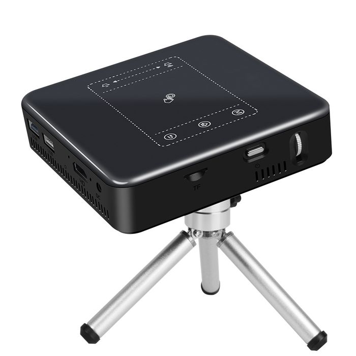 Mini projetor compatível com Full HD 1080P com Android