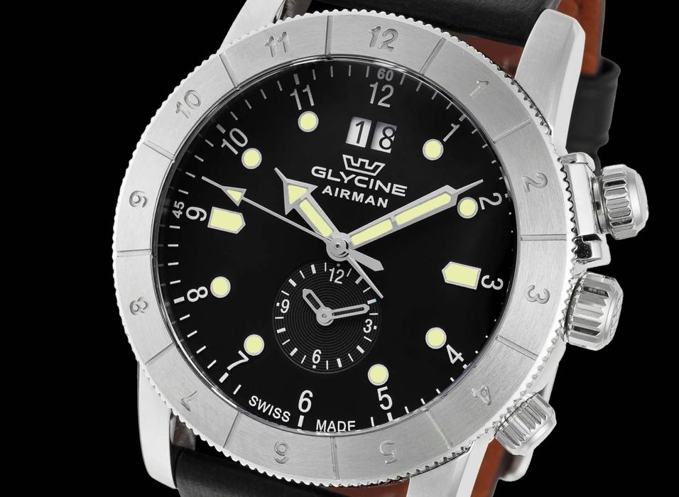 Годинник швейцарський Glycine Airman GL0150 GMT 42 mm 200MT Swiss Made