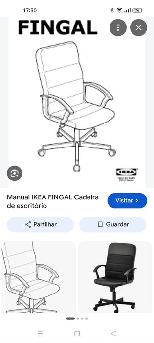 Cadeira de escritório - IKEA modelo Fingal