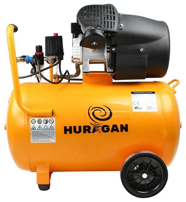 Kompresor sprężarka 100L 2 tłoki + AGREGAT malarski 8L lakierniczy