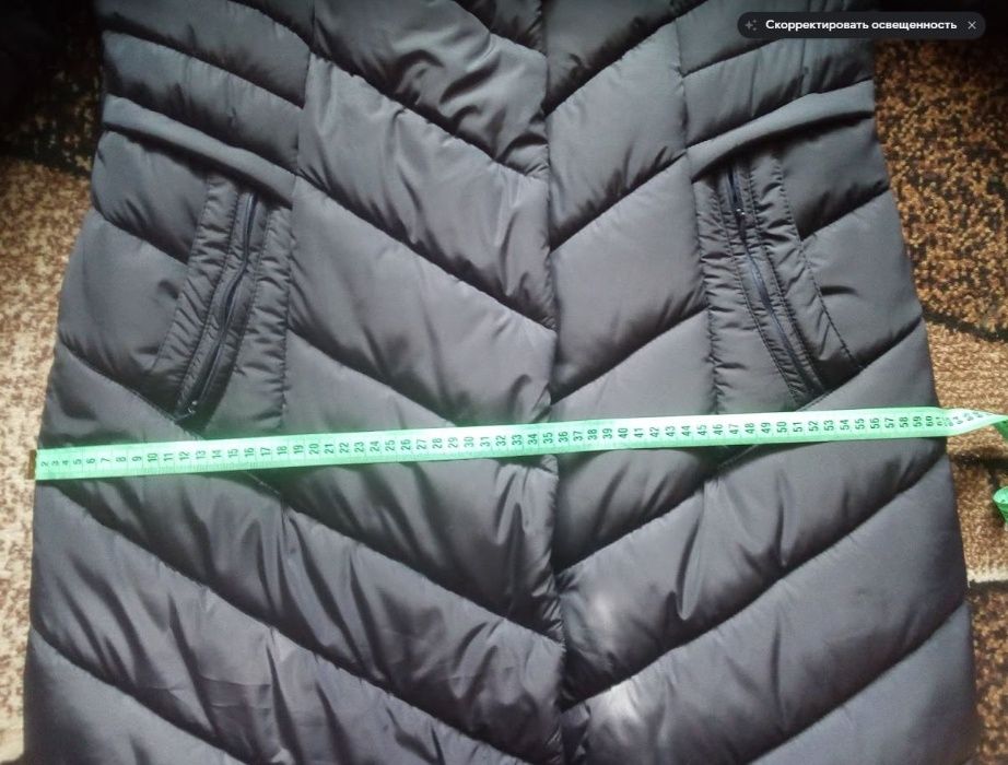 Женский пуховик длинный, 58 размер