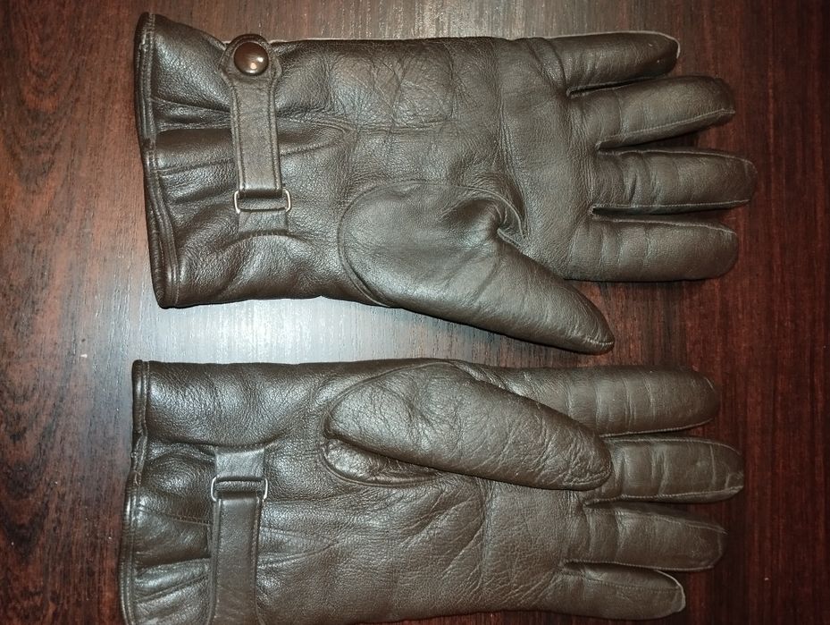 Rękawiczki skórzane ocieplane męskie rozm 8,5 nie noszone