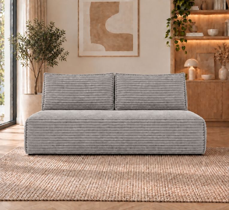 Sofa rozkładana prosto od producenta sztruks pojemnik na pościel Sprężyny bonell